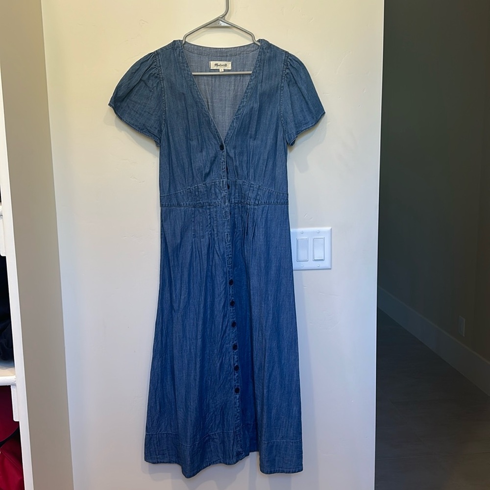 Madewell Blue Button-Down Dress